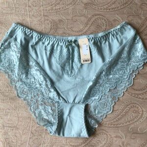 Elegant Women's Lace Panties in Soft Blue